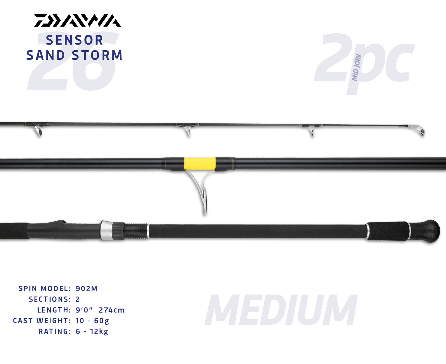 Daiwa 26 Sensor Sand Storm rods