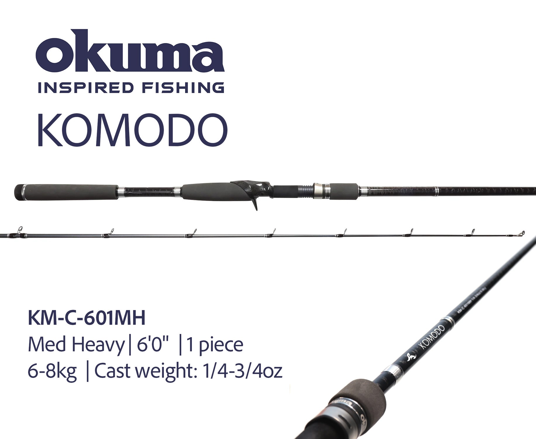 Okuma Komodo Baitcaster Fishing Rods