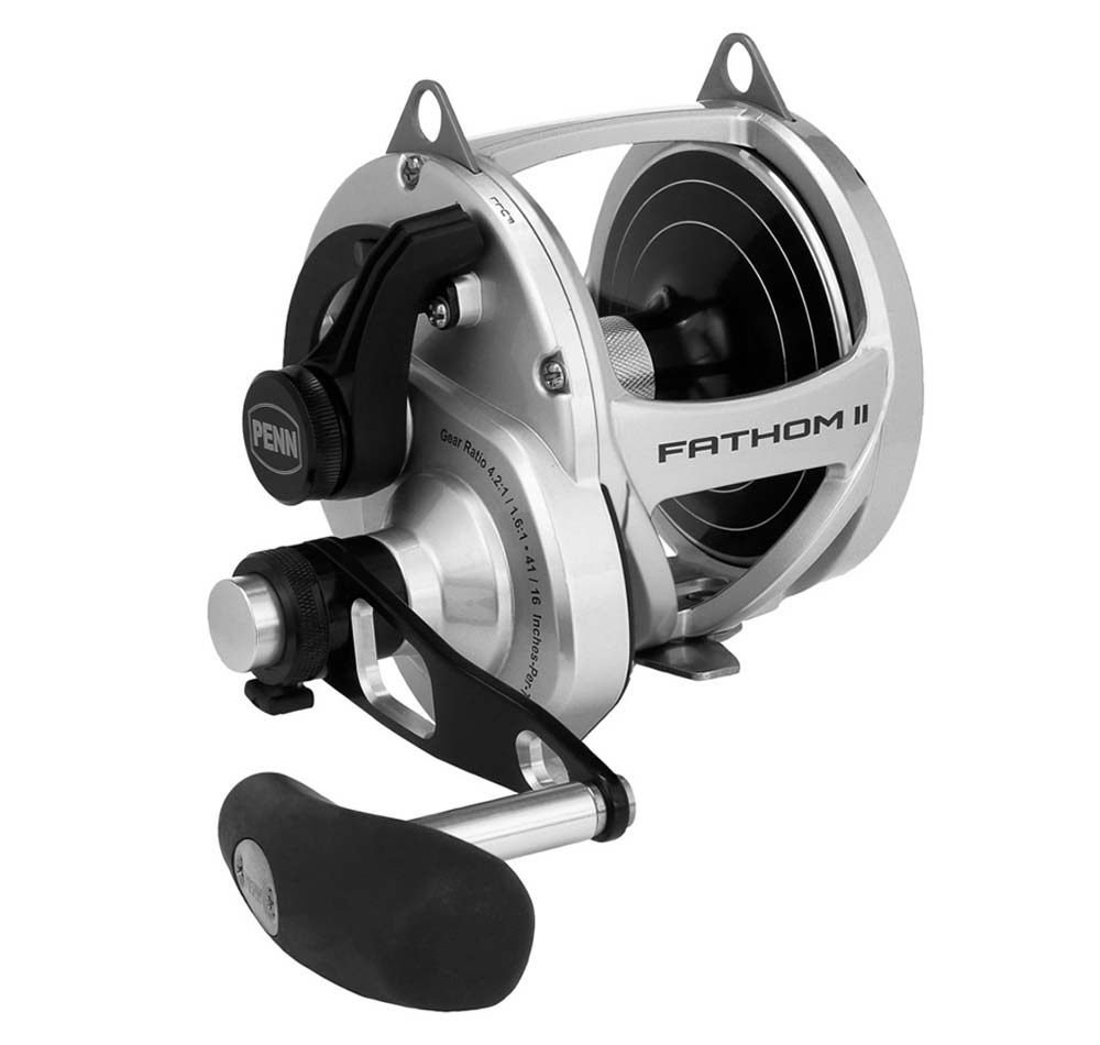 Penn Fathom II Silver 2S Two Speed Overhead Reel