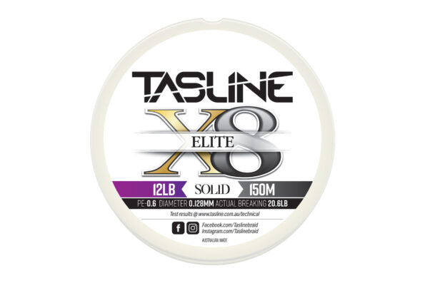 Tasline Elite White 600M Braided Fishing Line